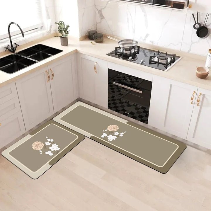 Tapis de sol en microfibre antidérapant – ultra-absorbant pour la cuisine et la salle de bain
