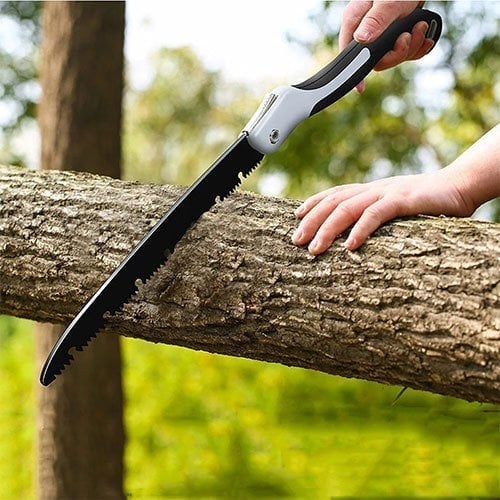 Scie pliante lame SK-5 pour jardinage, camping et projets DIY