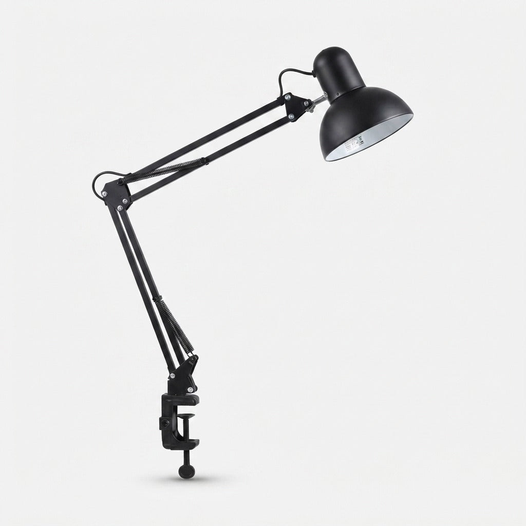 Lampe de bureau à bras réglable avec pince de fixation