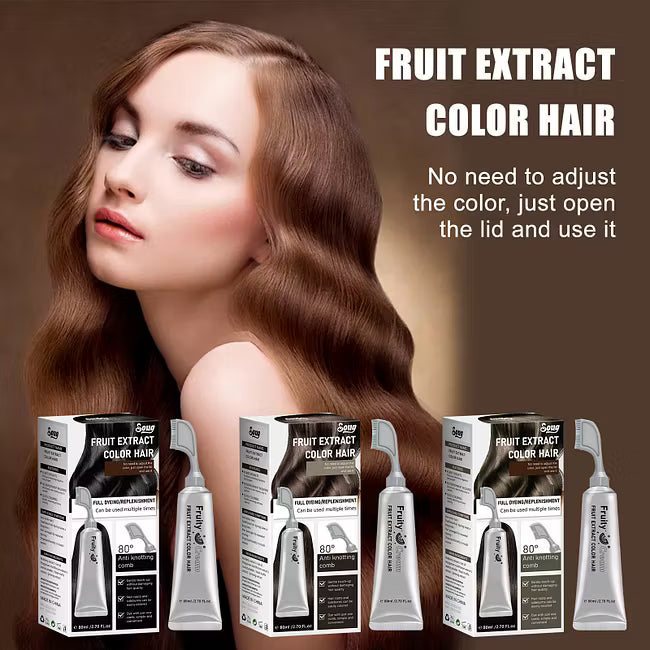 Peigne Colorant Couvre Cheveux Gris Instantanément – Applicateur Couleur Noir