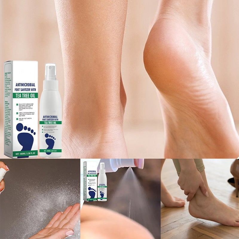 Spray Hydratant pour Pieds Secs & Antimicrobien – Soin Quotidien