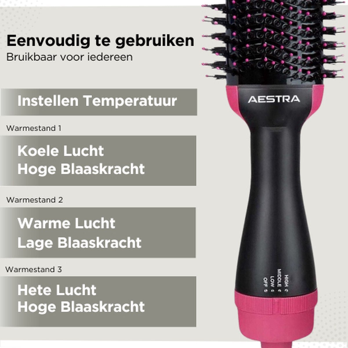 Brosse Soufflante 2-en-1 avec Technologie Ions Négatifs