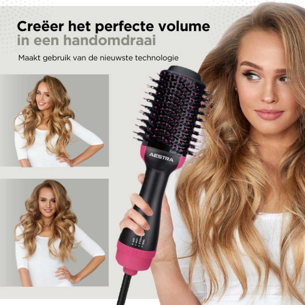 Brosse Soufflante 2-en-1 avec Technologie Ions Négatifs