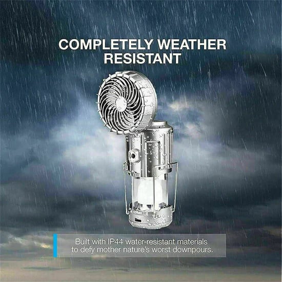 StormGlow™ – La lampe de camping 3-en-1 résistante aux intempéries avec fonction ventilateur et powerbank [50 % de réduction]