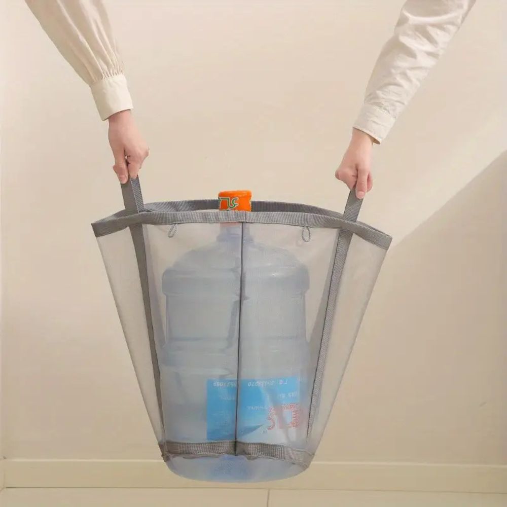 Panier à linge pliable en filet Nylon – gain de place et aéré