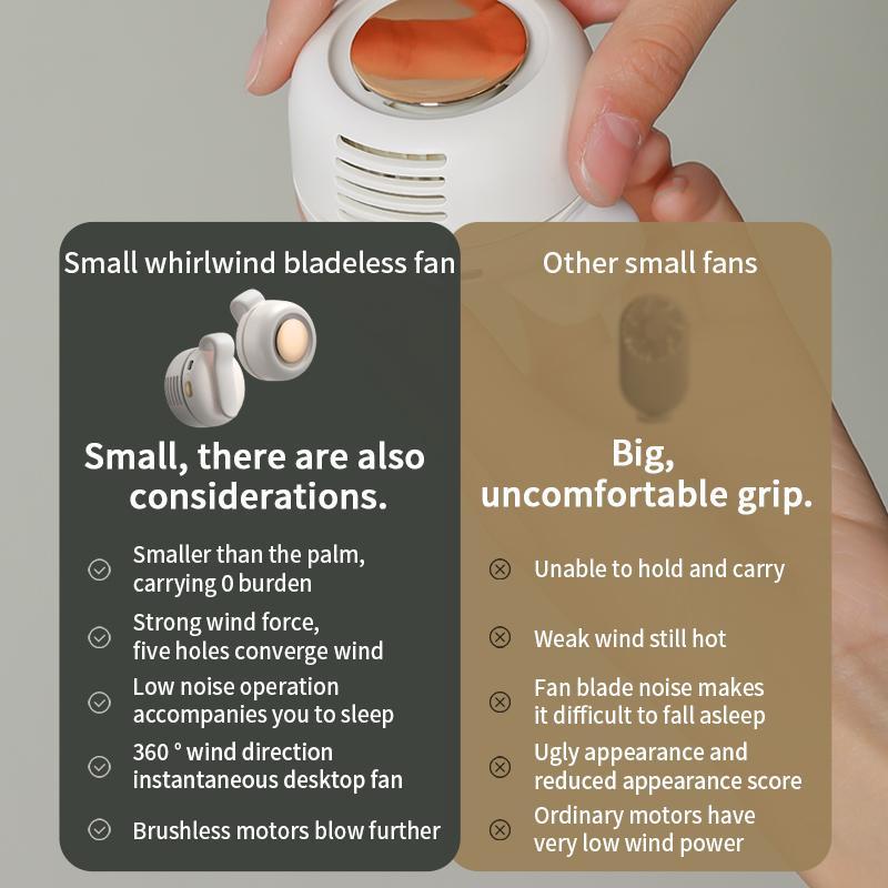 Mini Ventilateur Clip Sans Pales à Porter Sous les Vêtements – 23h d'Autonomie