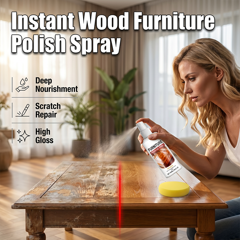 Soin Naturel pour Bois – Polish Nourrissant avec Éponge Applicatrice
