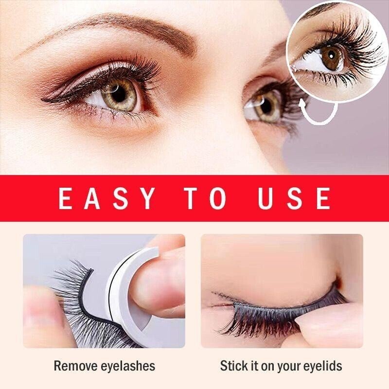 Faux Cils Autocollants Réutilisables – Application Sans Colle