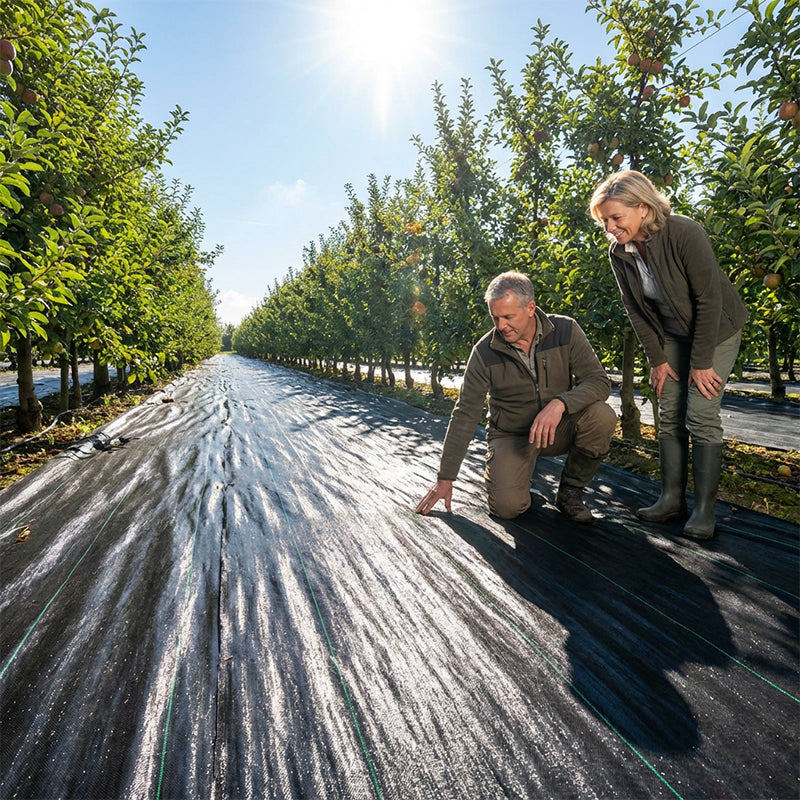 Toile Anti-Mauvaises Herbes en Polypropylène Respirant pour Jardin