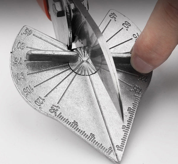 Cutter de précision multi-angles en acier inoxydable à poignée ergonomique