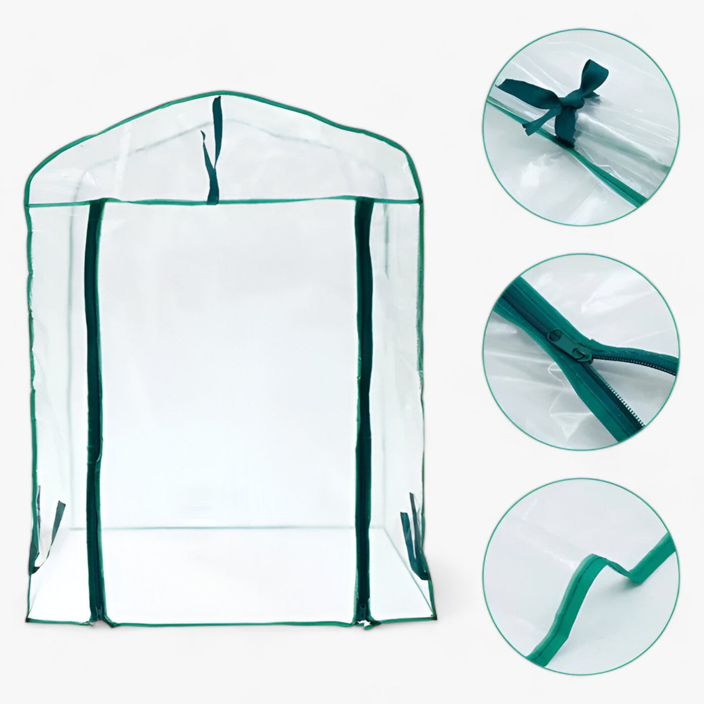 Housse de protection pour plantes en PVC transparent avec fermeture éclair