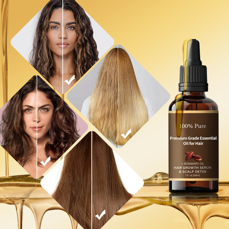 Huile Capillaire au Romarin Bio – Hydratation et Brillance Intense