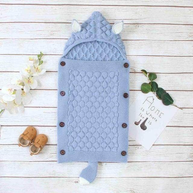 Sac de couchage tricoté pour bébé avec oreilles – Toutes saisons