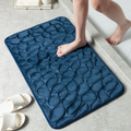 Tapis de bain en mousse à mémoire de forme avec design galets – doux & antidérapant