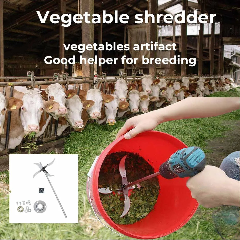 Hachoir à fourrage en acier inoxydable – Coupe herbe et légumes rapide