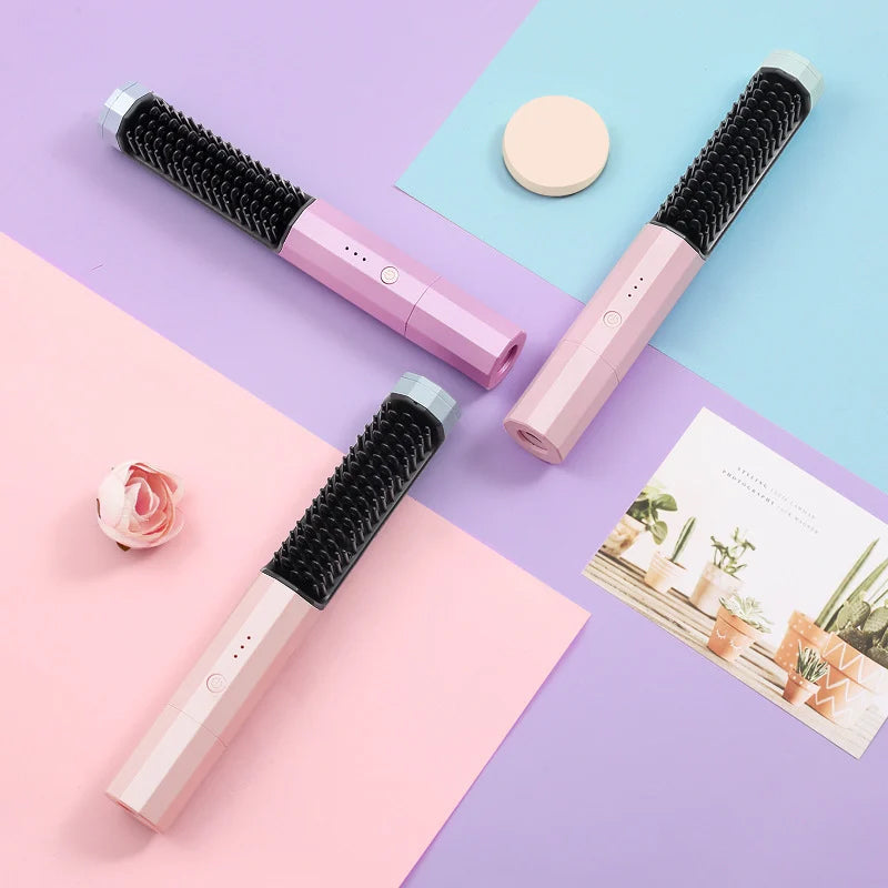 Fer à Lisser Sans Fil Rechargeable USB – Lissage Rapide Anti-Frisottis