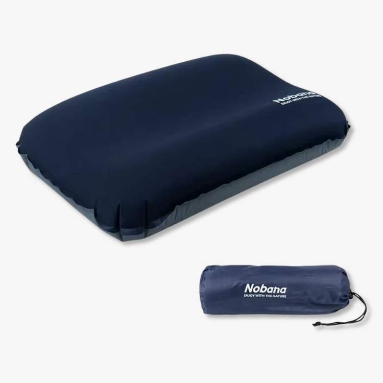 Coussin de voyage gonflable ergonomique avec support cervical en mousse 3D