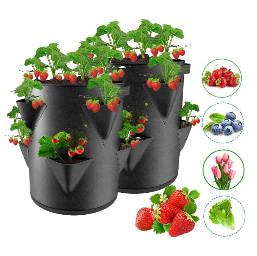 Sac de Plantation Respirant et Réutilisable pour Fraises et Légumes