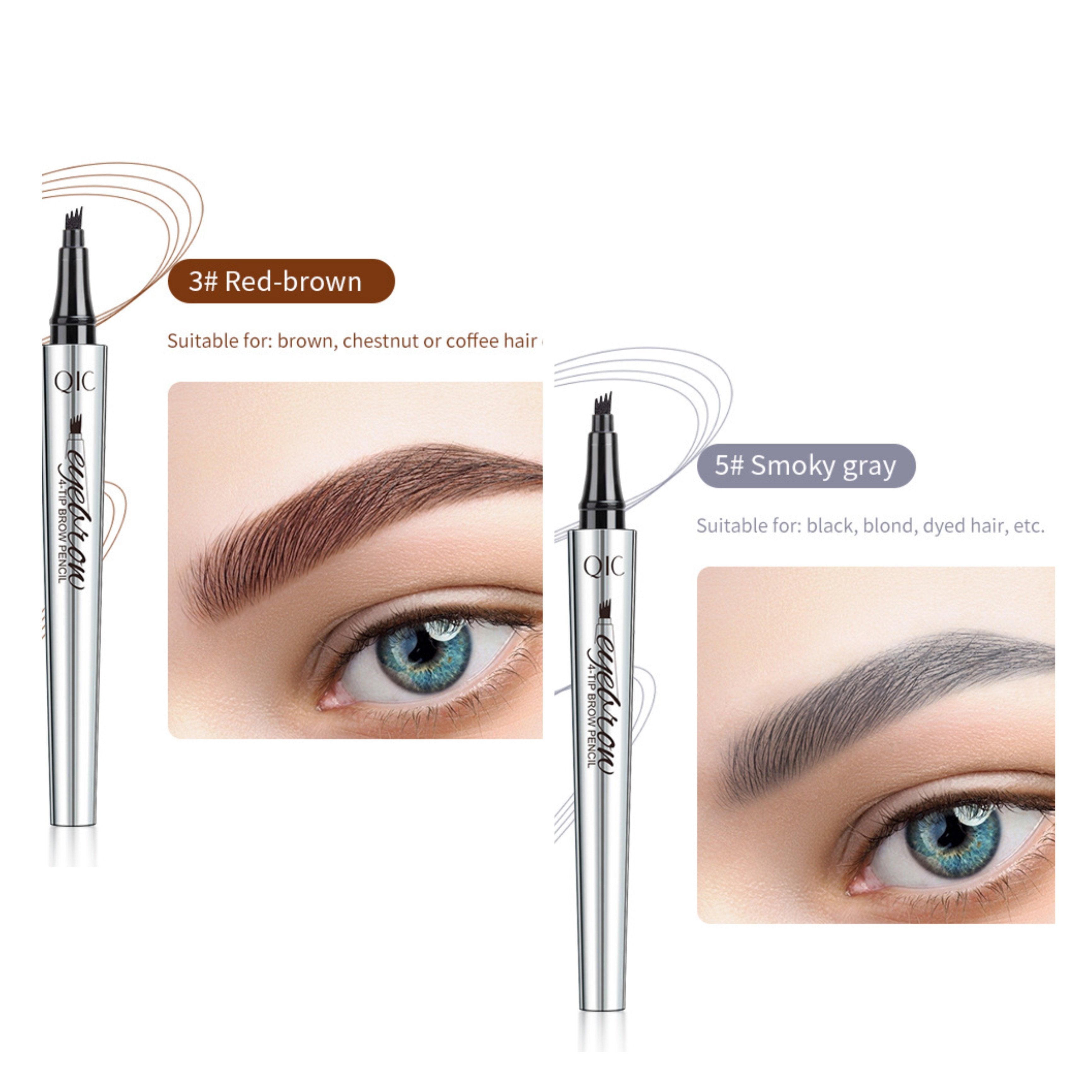 Crayon à sourcils waterproof effet microblading – Pointe fine longue tenue