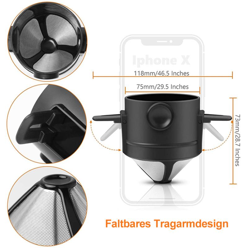 Filtre à Café Réutilisable Double Couche pour Café Intense sans Amertume