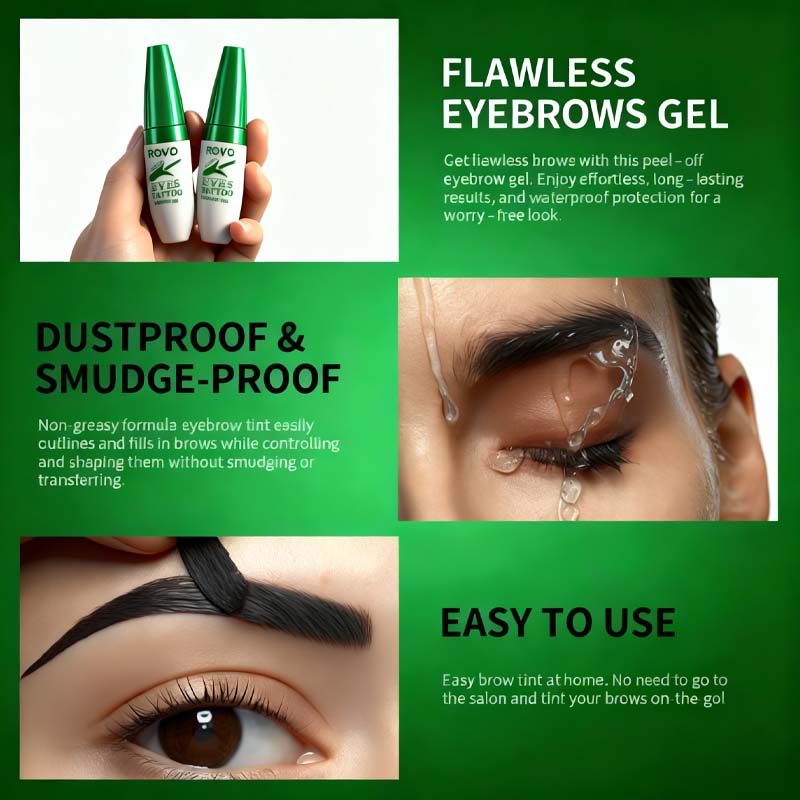 Gel Sourcils Peel-Off Longue Durée Résistant à l'Eau jusqu'à 5 Jours