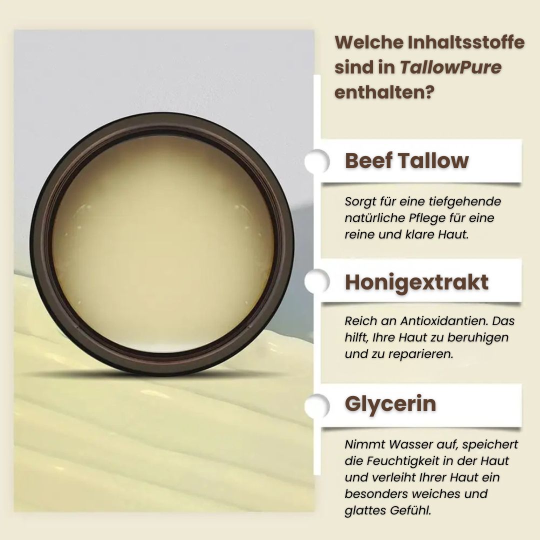 Crème Hydratante Naturelle au Suif de Bœuf et Miel – Visage & Corps