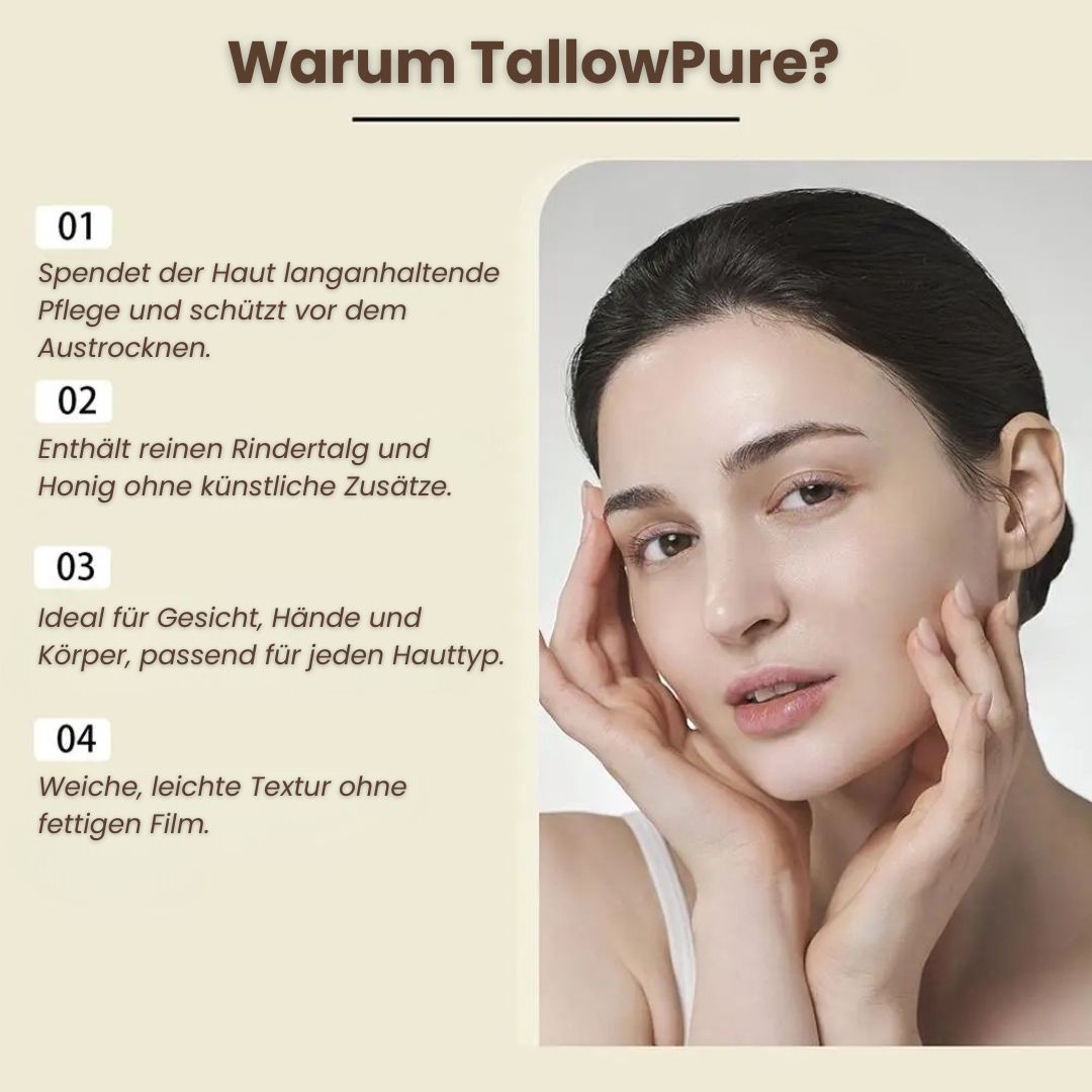 Crème Hydratante Naturelle au Suif de Bœuf et Miel – Visage & Corps