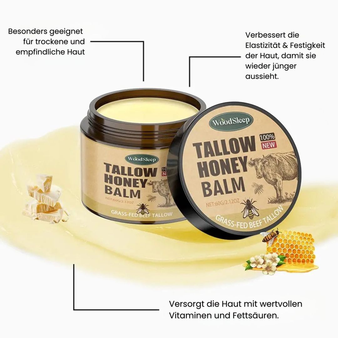 Crème Hydratante Naturelle au Suif de Bœuf et Miel – Visage & Corps