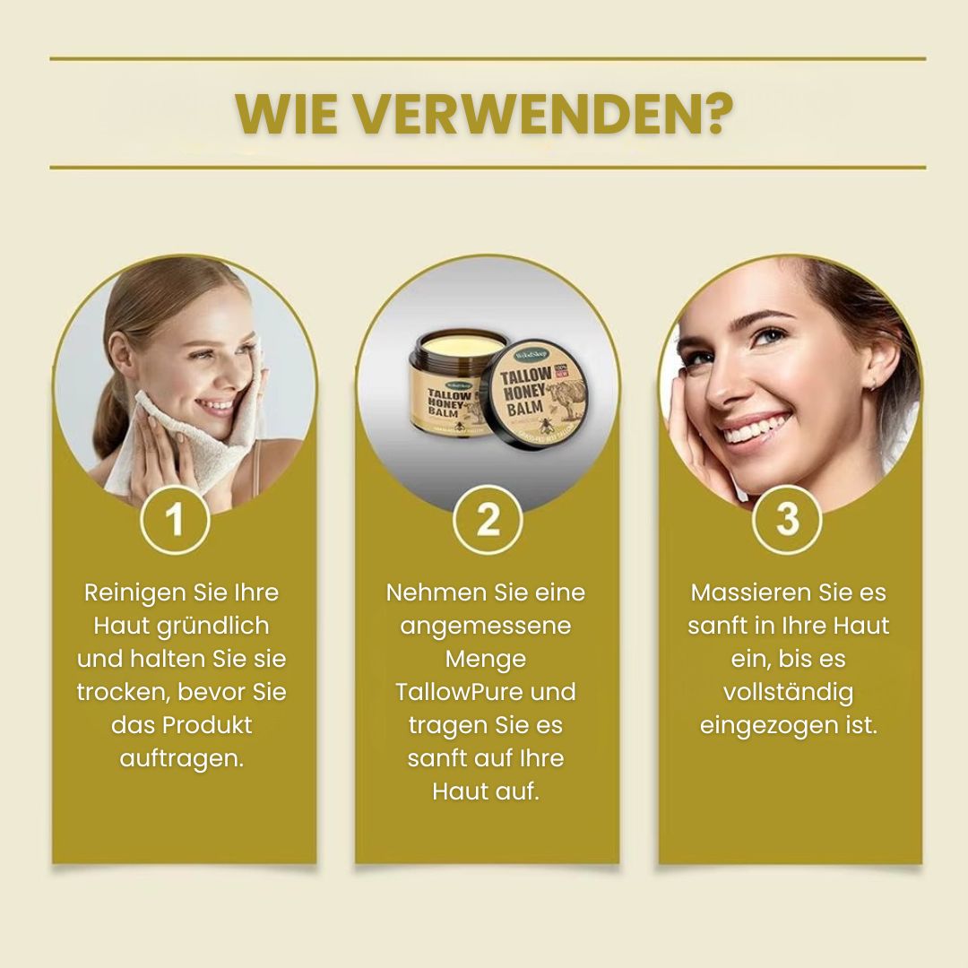 Crème Hydratante Naturelle au Suif de Bœuf et Miel – Visage & Corps