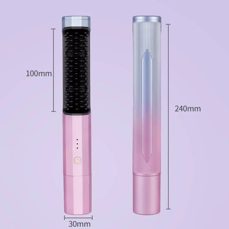 Fer à Lisser Sans Fil Rechargeable USB – Lissage Rapide Anti-Frisottis