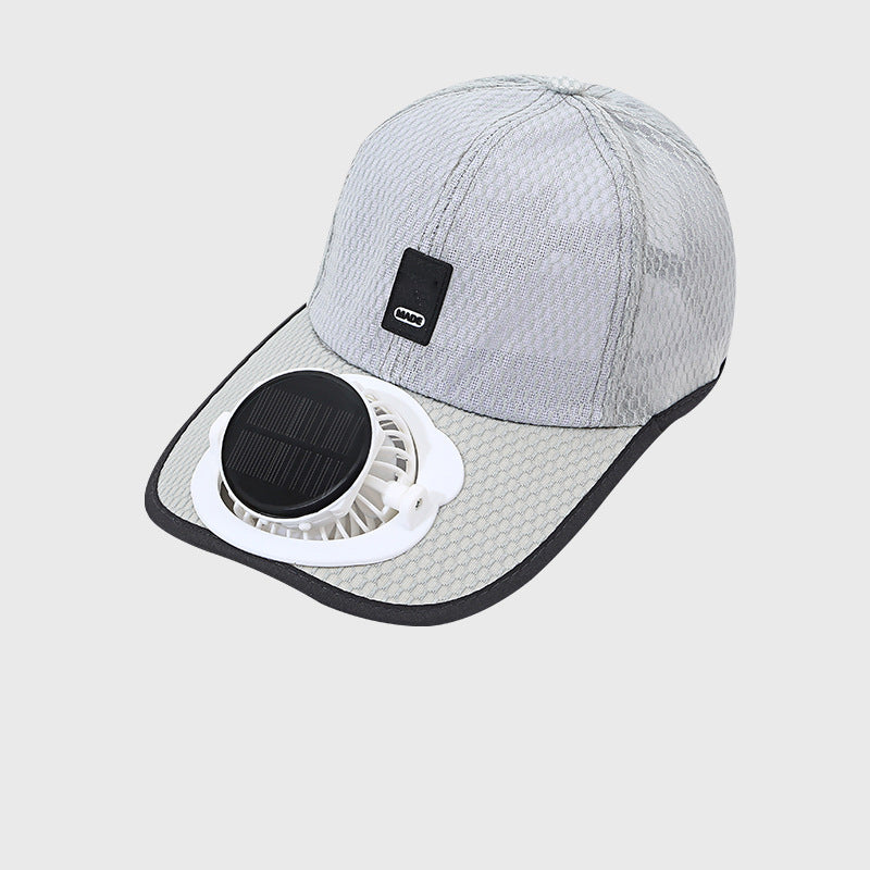 Chapeau solaire avec ventilateur intégré UPF50+ rechargeable 360°