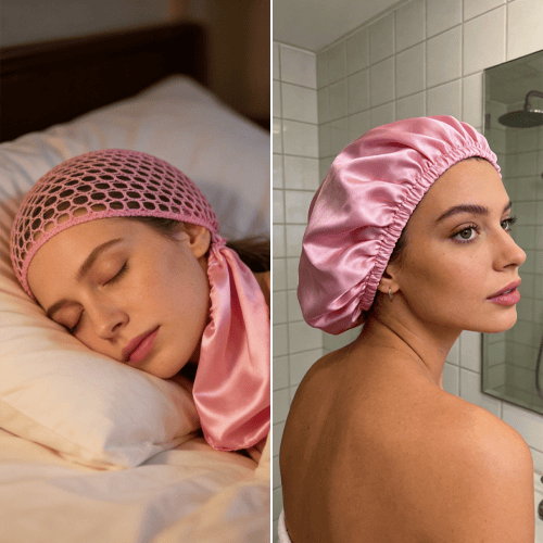 Bonnet de Nuit en Mesh Respirant pour Cheveux Lisses Sans Frisottis