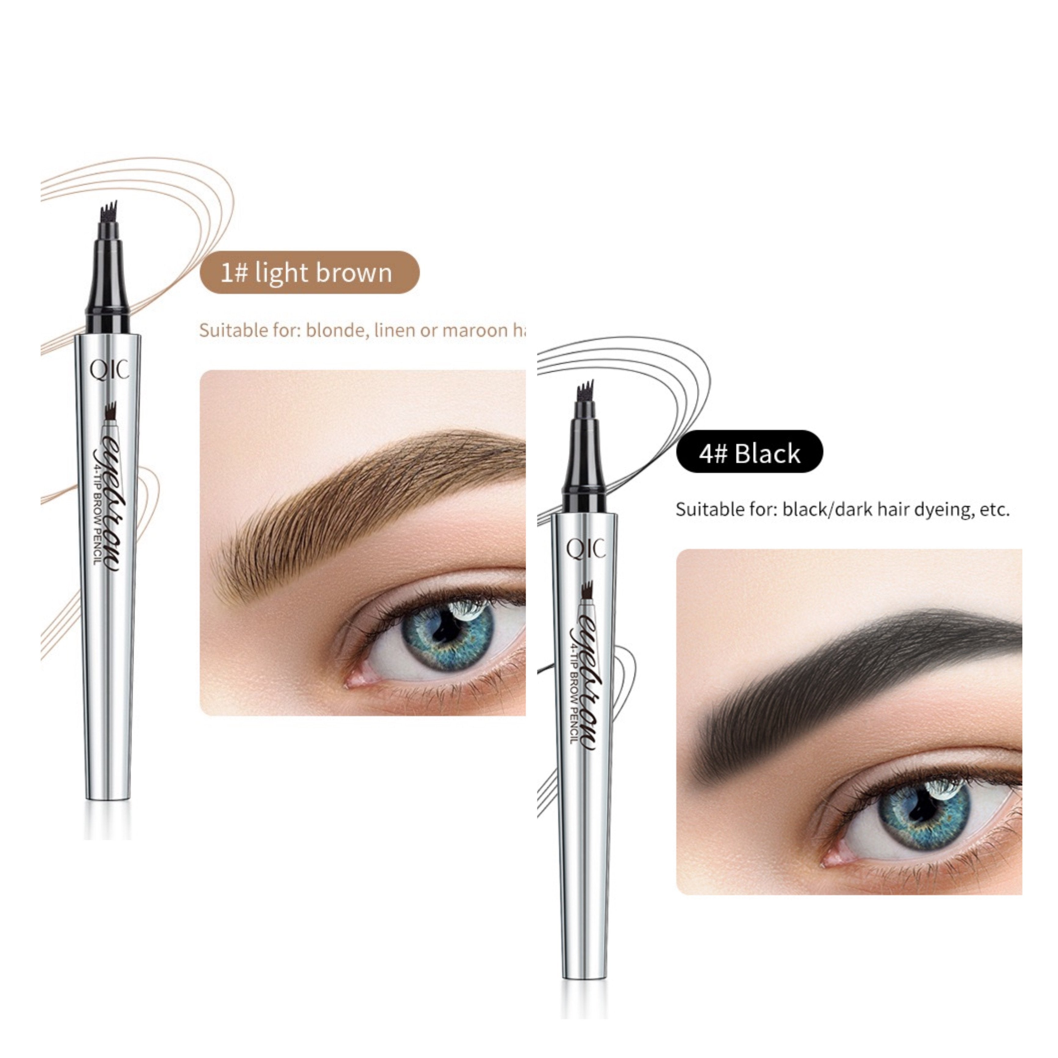Crayon à sourcils waterproof effet microblading – Pointe fine longue tenue