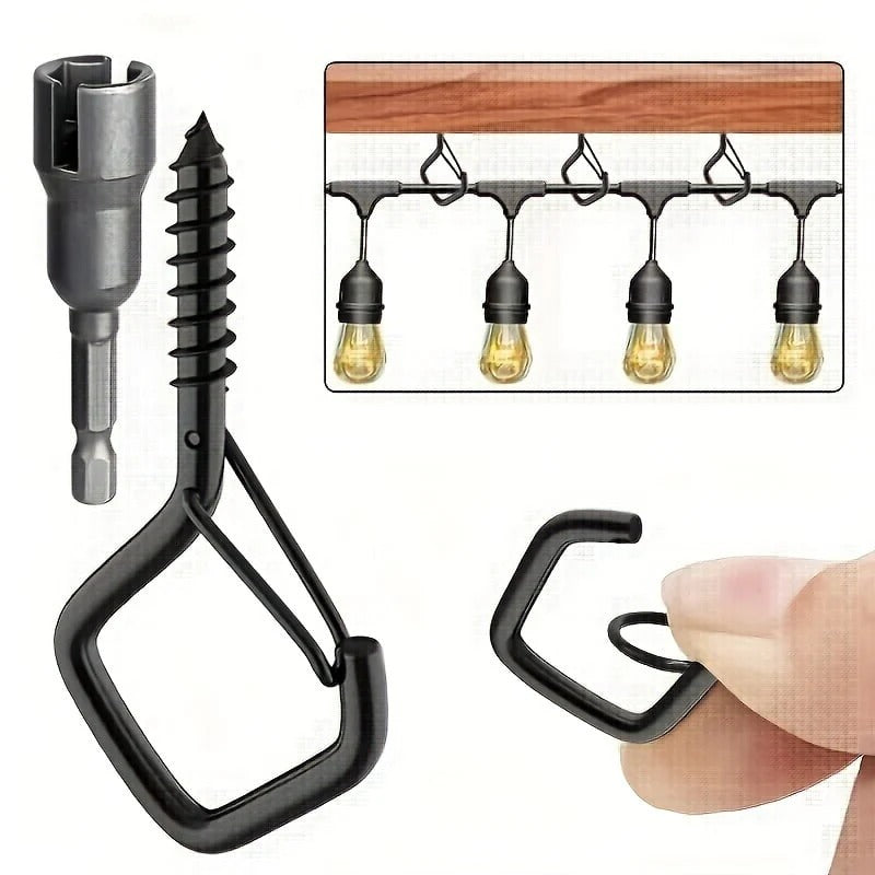Crochets en acier verrouillables – Fixation sûre intérieur et extérieur (lot de