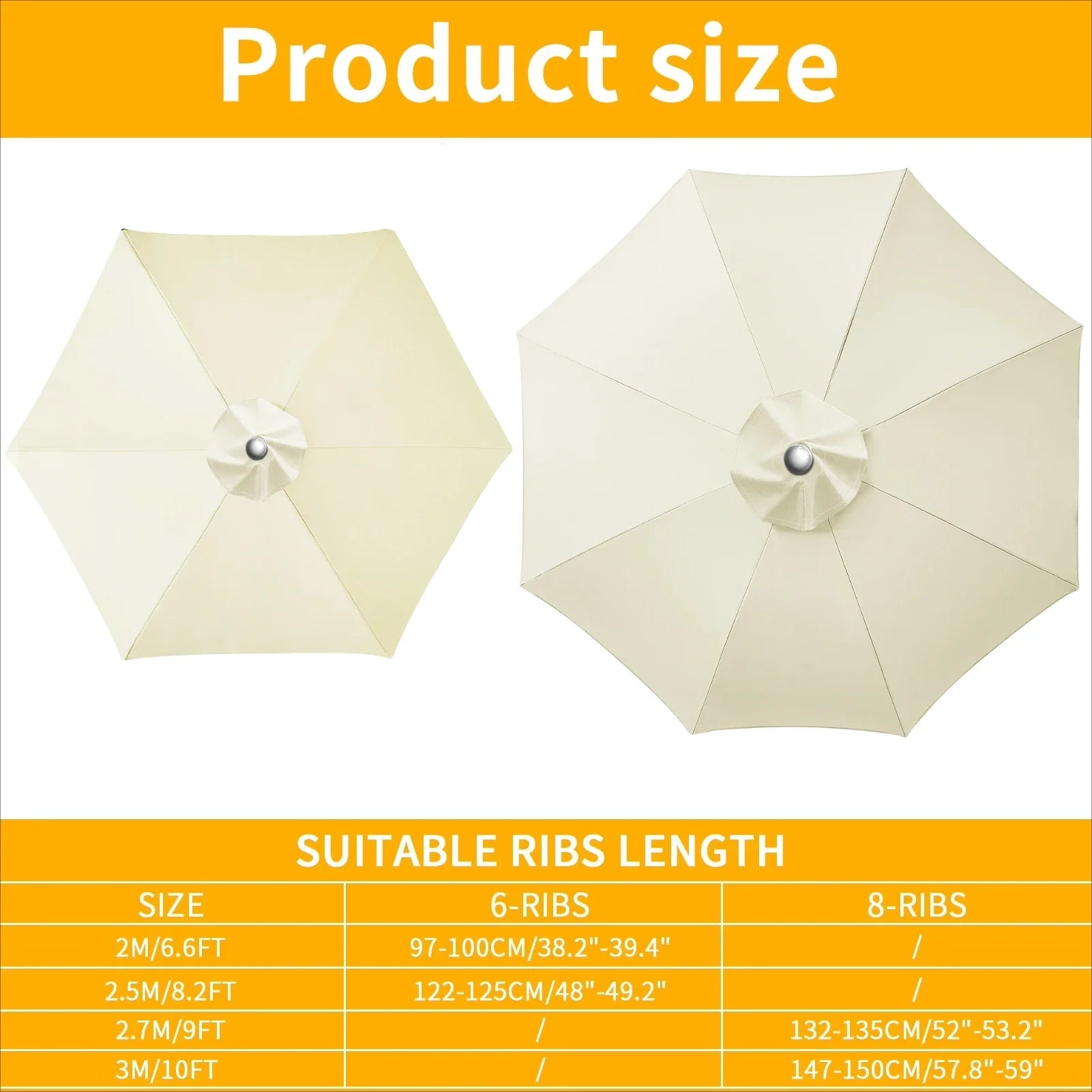 Housse de Parasol Imperméable avec Ventilation pour Jardin et Terrasse