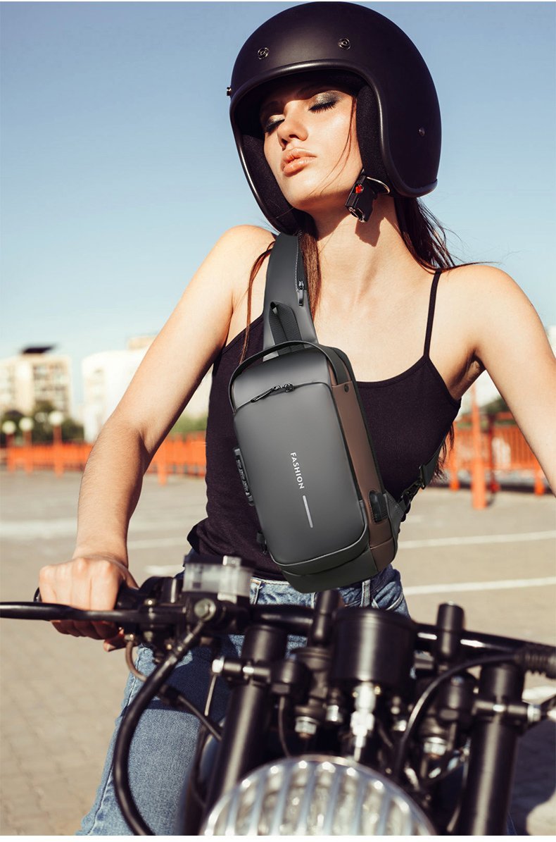Sacoche Sling Antivol avec Cadenas à Combinaison et Port USB