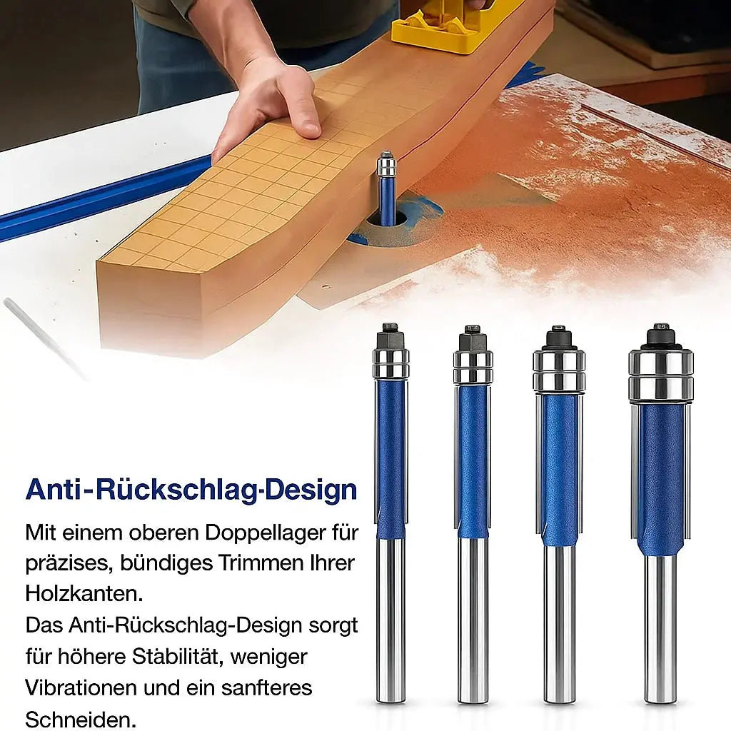 Kit de débavurage et polissage 4 pièces pour métal, bois et plastique