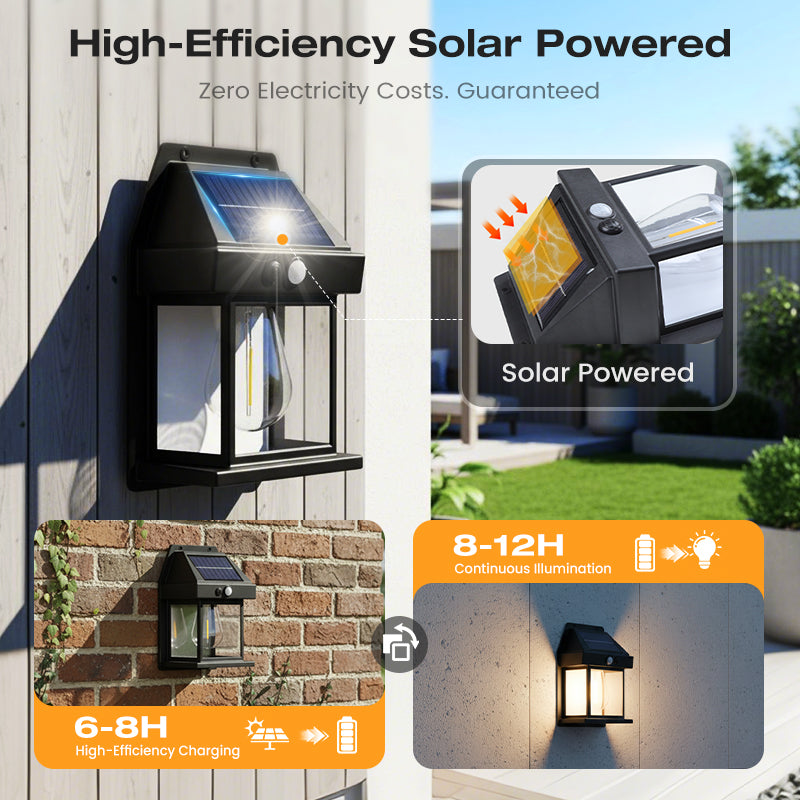 Lampe Solaire Extérieure avec Détecteur de Mouvement LED IP65