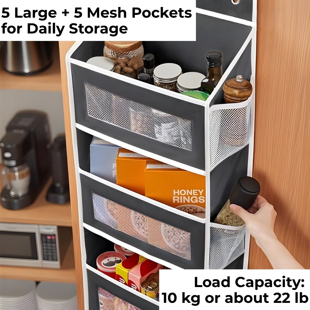 Organiseur de Porte Suspendu sans Perçage – Rangement Mural en Tissu