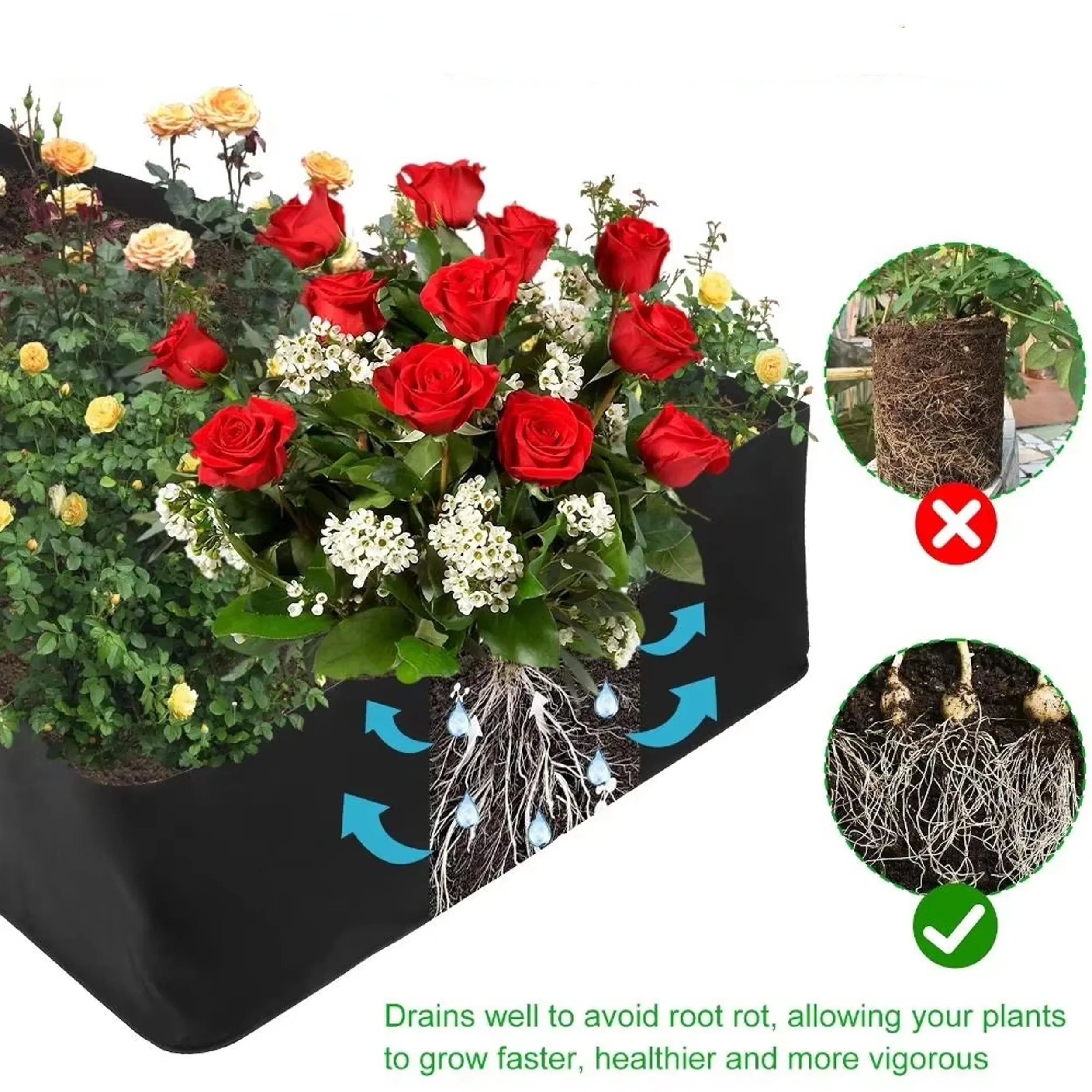 Jardinière Multi-Poches en Tissu Respirant pour Herbes et Légumes