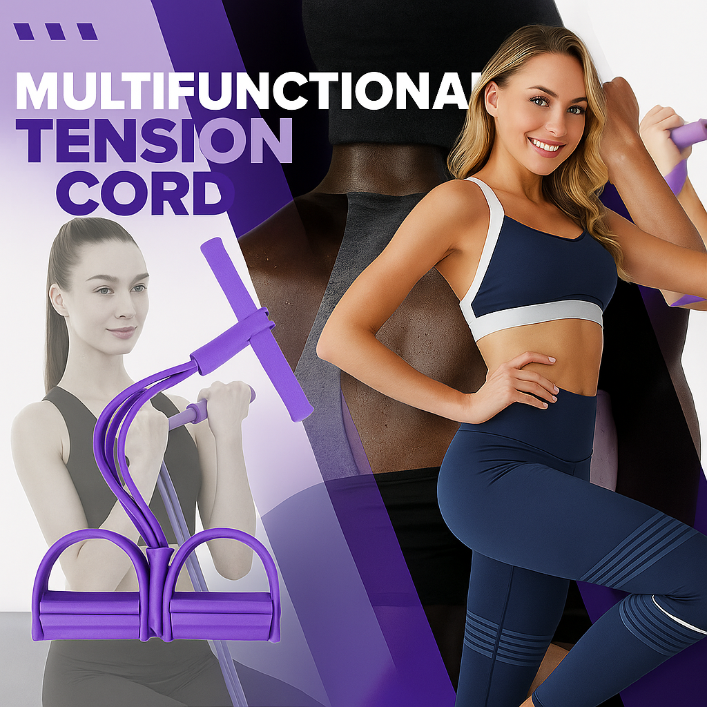 Bandes de Résistance Élastiques avec Poignées pour Renforcement Musculaire
