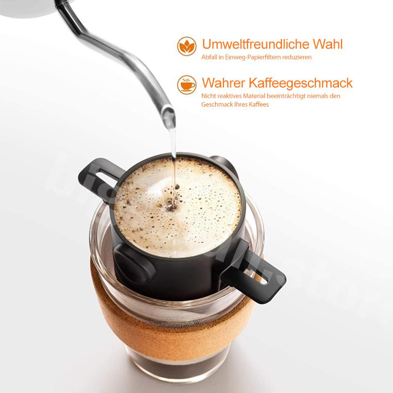 Filtre à Café Réutilisable Double Couche pour Café Intense sans Amertume