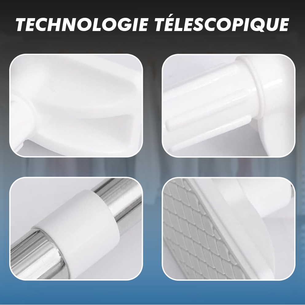 Tringle à rideaux sans perçage ajustable – Acier inoxydable Twist-Lock