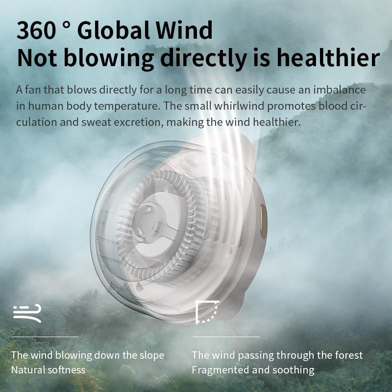 Mini Ventilateur Clip Sans Pales à Porter Sous les Vêtements – 23h d'Autonomie
