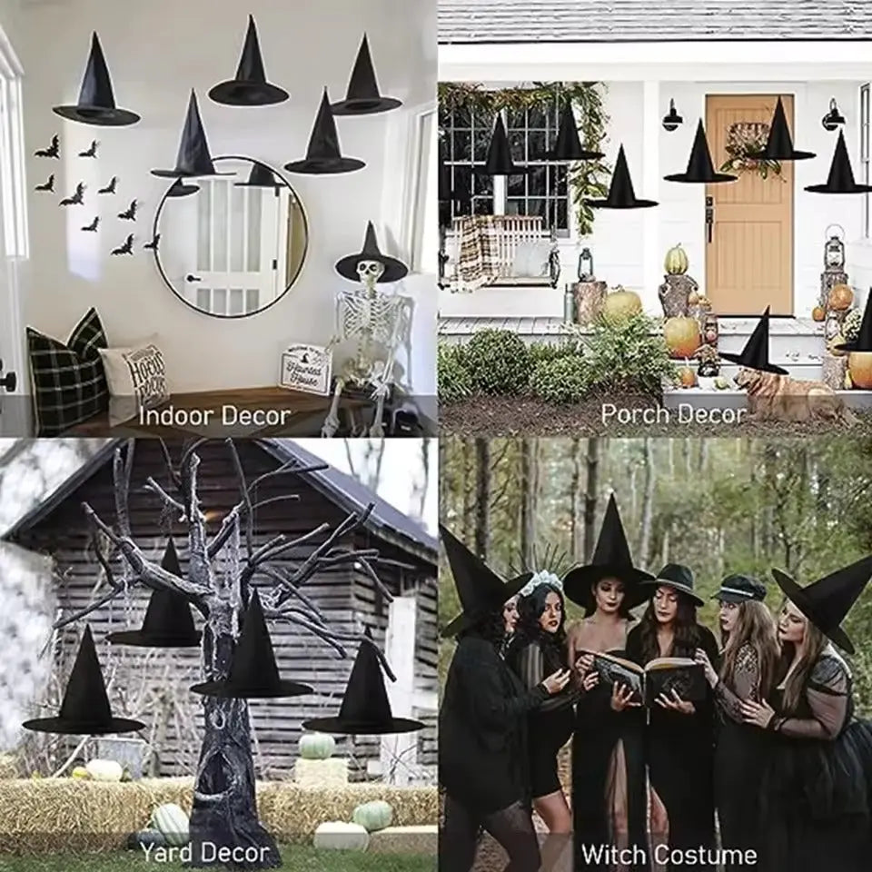 Hexenhüte™ – Ambiance effrayante inoubliable pour Halloween et fêtes [6 + 6 Gratuit]