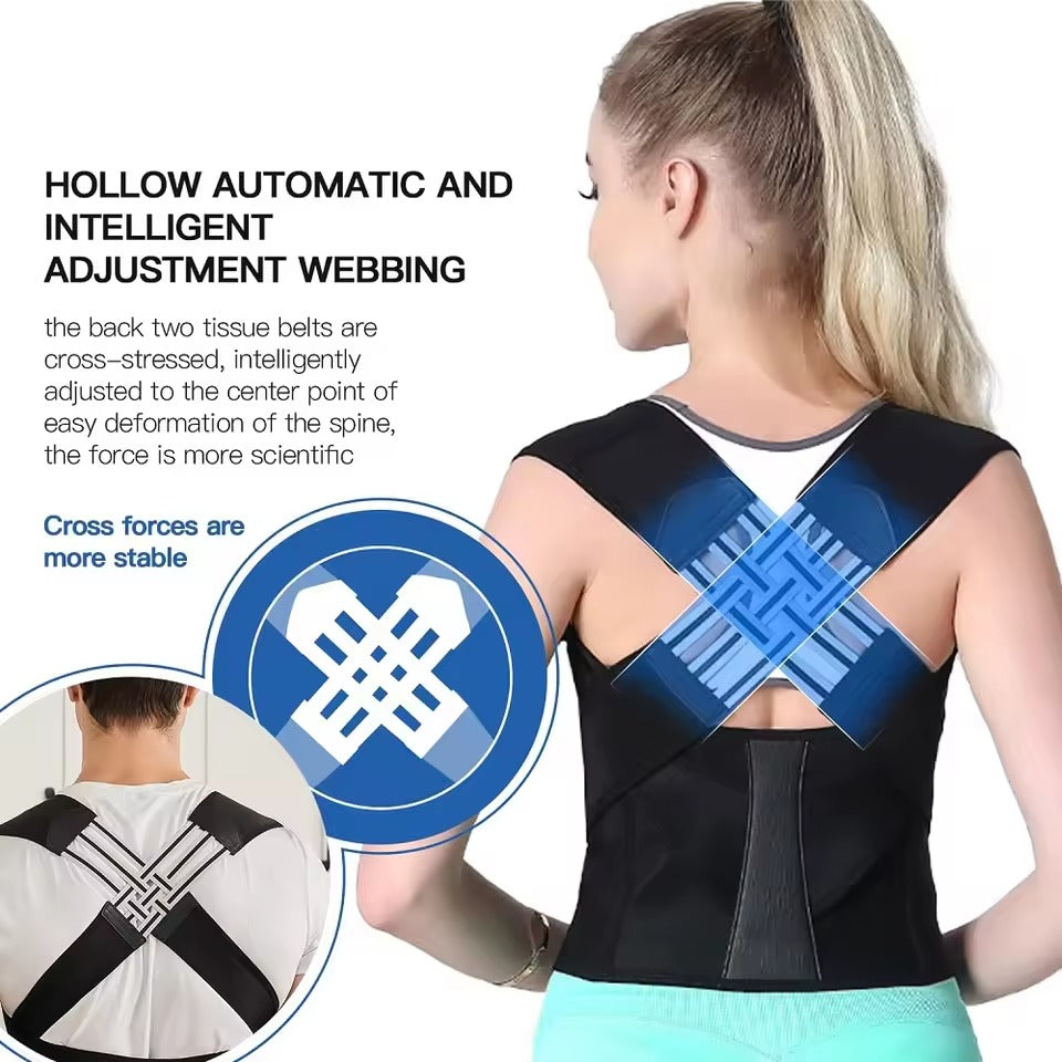 Correcteur de Posture Respirant en Mesh et Spandex – Unisexe