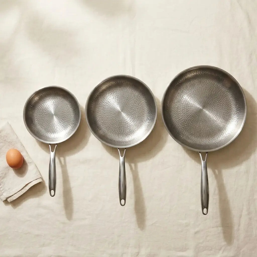 Poêle martelée – sans revêtement, sans PTFE ni PFAS