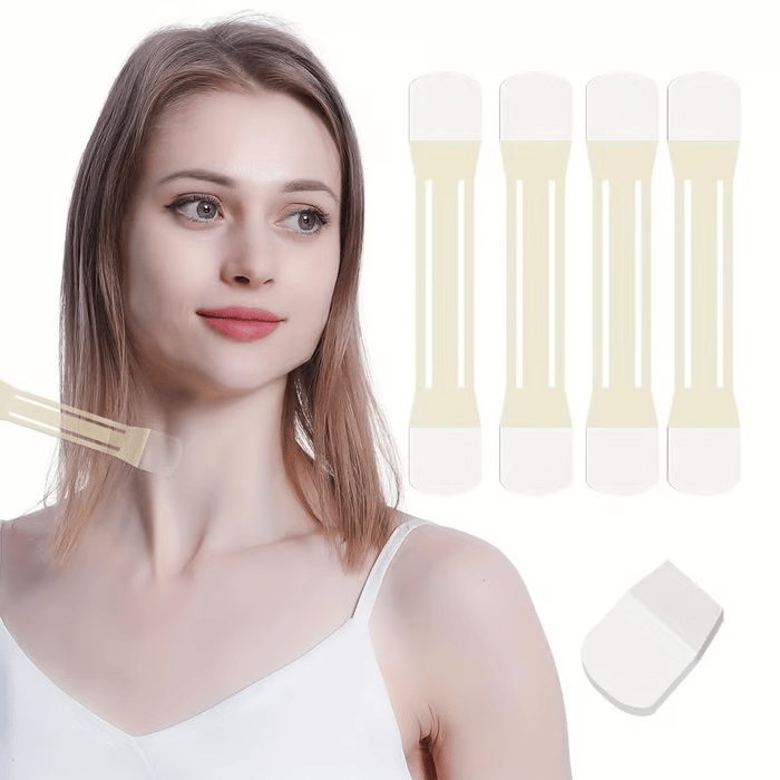 Bandes de Lifting Cou Invisibles – Effet Tenseur et Lissant Immédiat