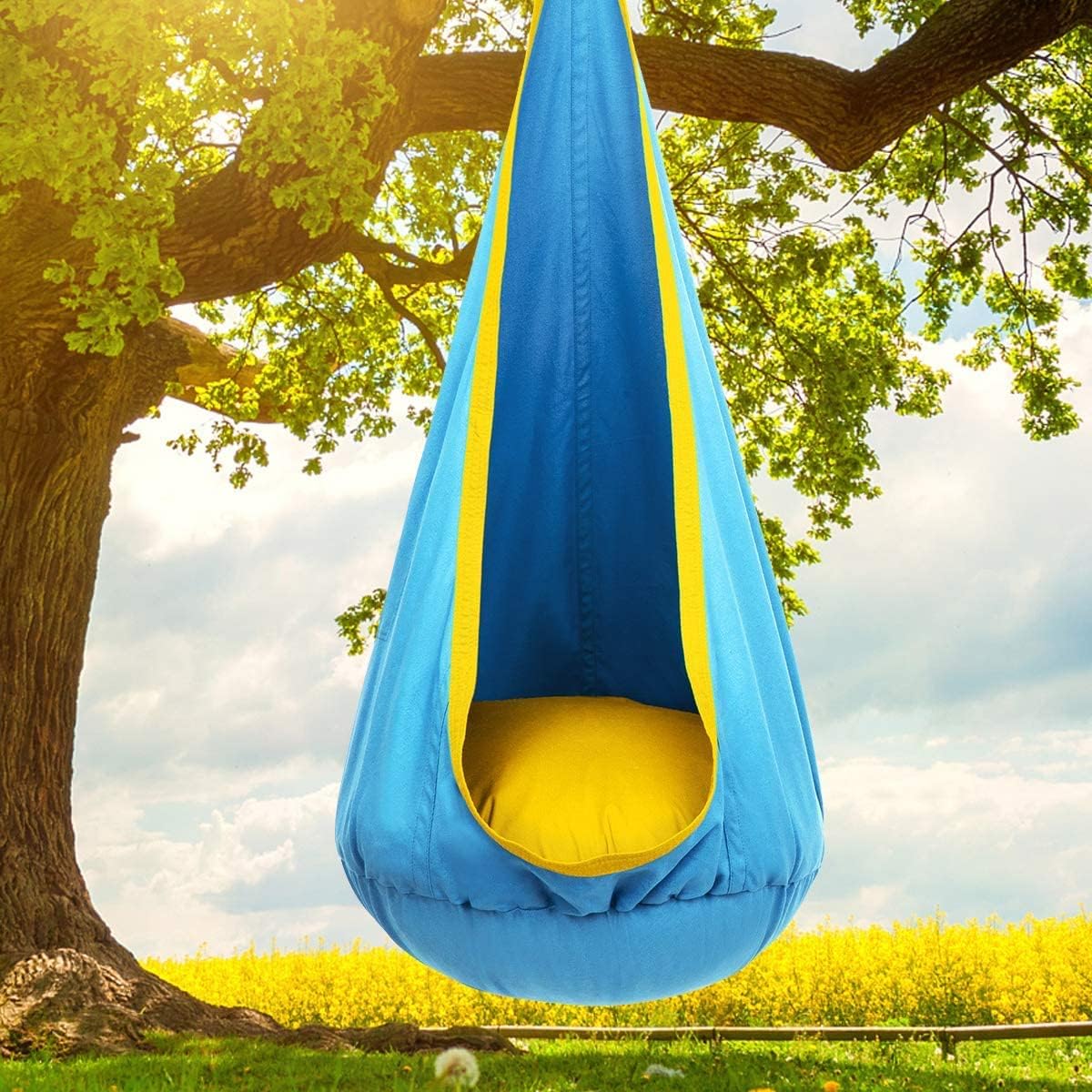 Hamac en Coton 160x68 cm pour Jardin, Balcon et Intérieur
