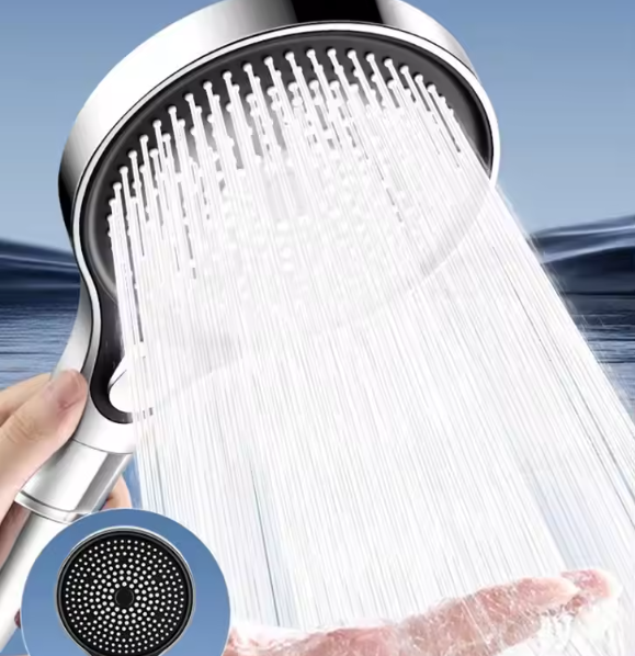 Pommeau de douche à main avec 7 modes de jet et buses en silicone auto-nettoyantes